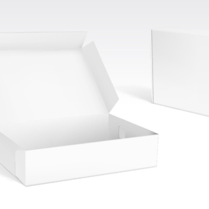 white folding boxes