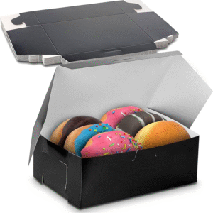 black donut boxes