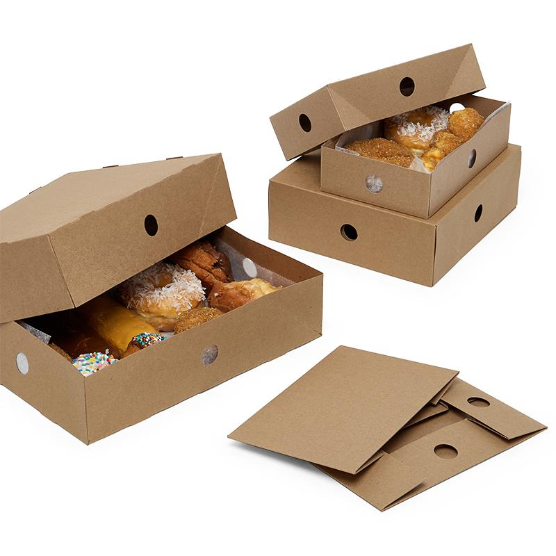 brown donut boxes