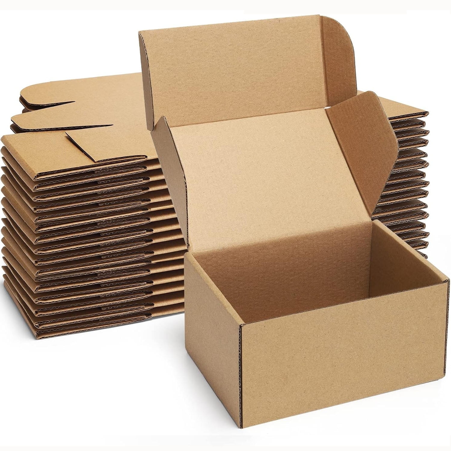 brown moving boxes
