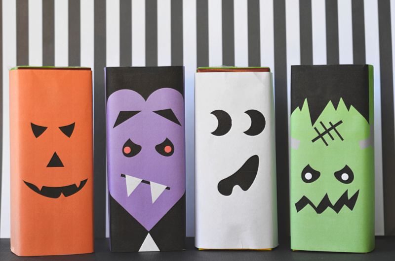 decorate juice boxes halloween