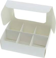 empty truffle boxes with inserts