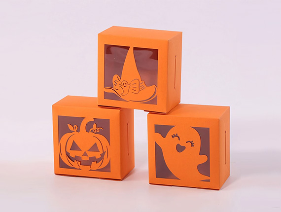 halloween cookie boxes with window