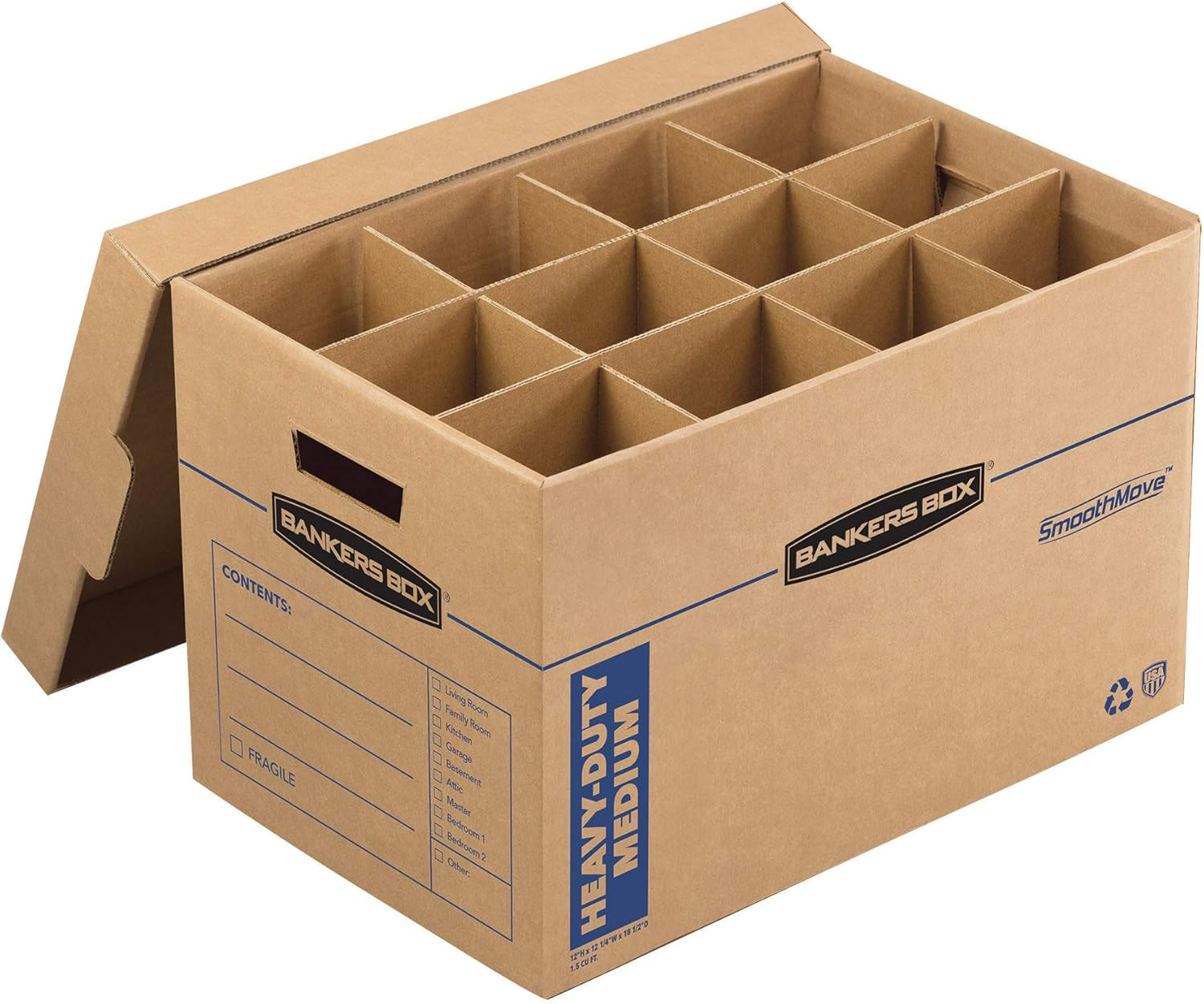 moving boxes with dividers