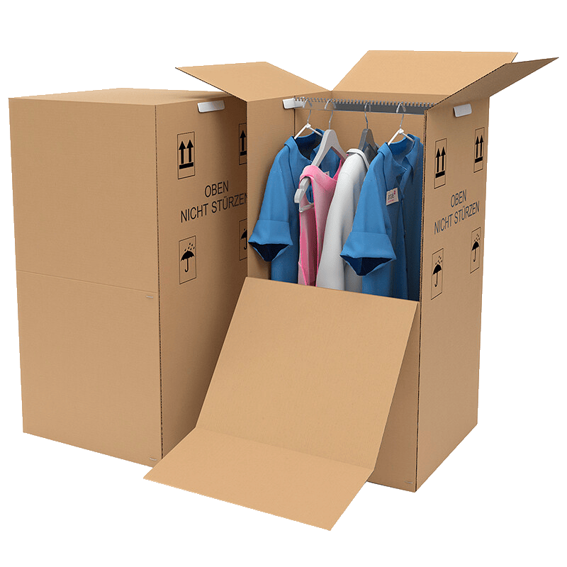moving boxes with hangers