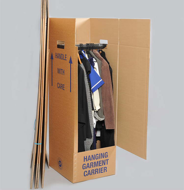 packing boxes for hanging clothes