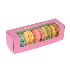 pink macaron boxes