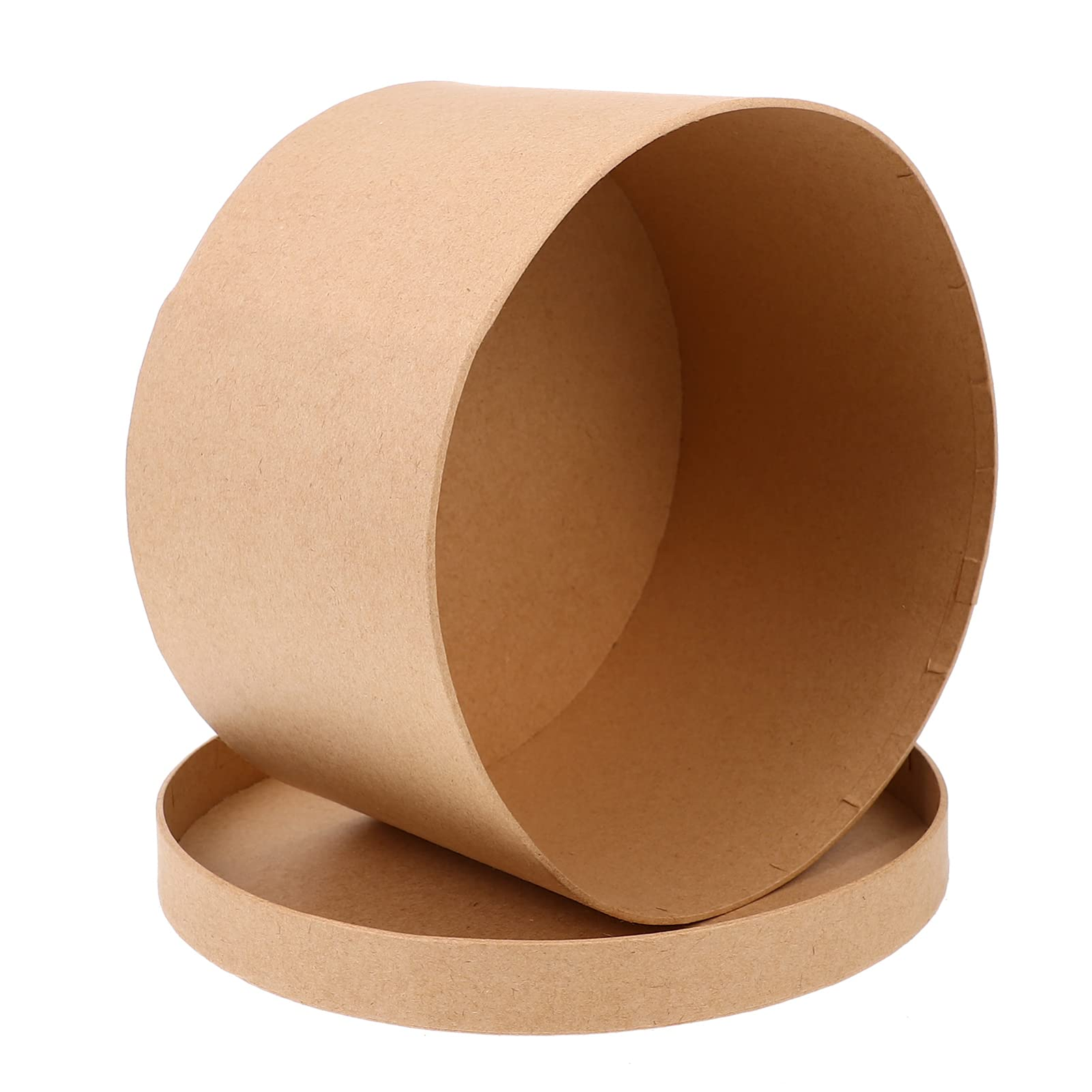 small round cardboard boxes with lids