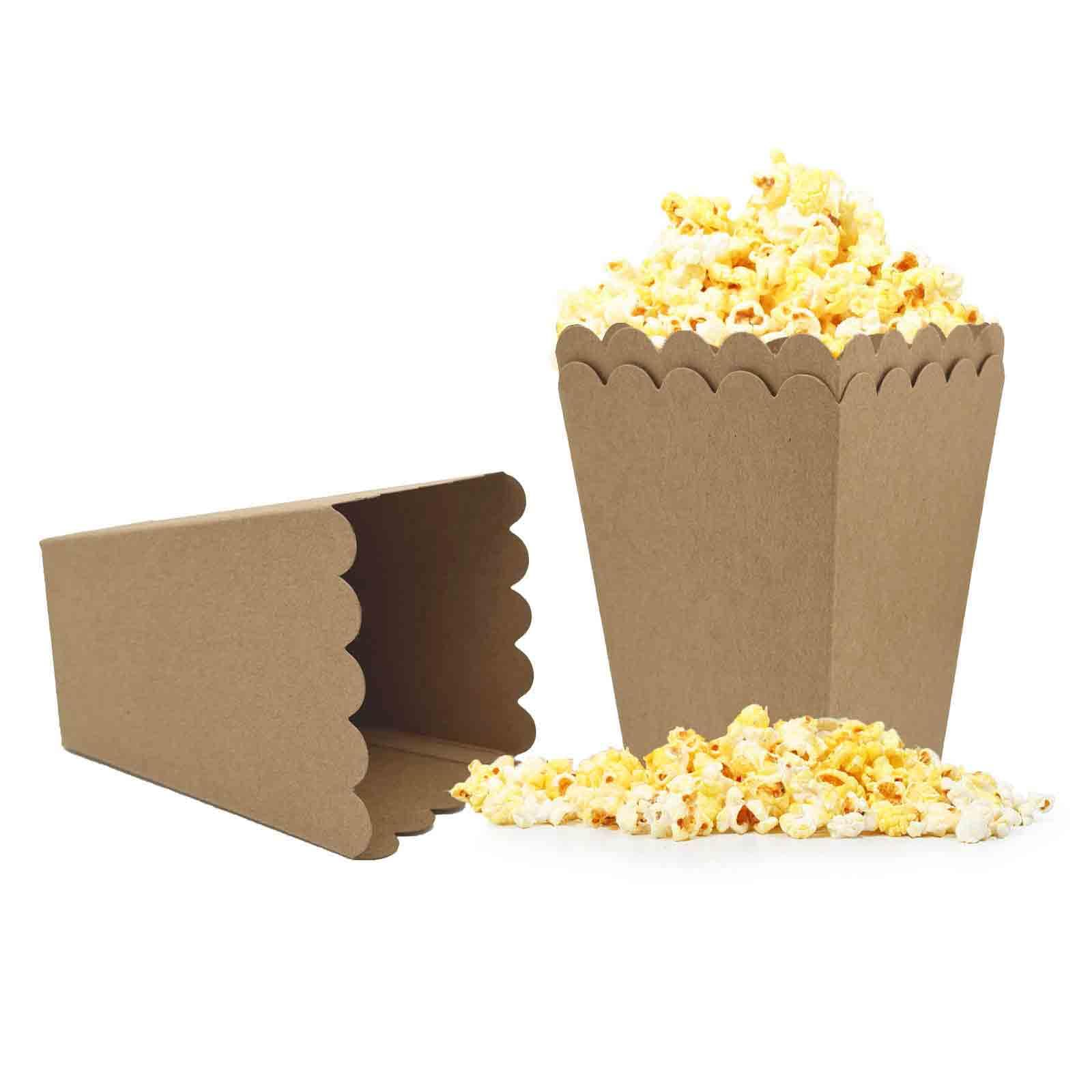 brown popcorn boxes