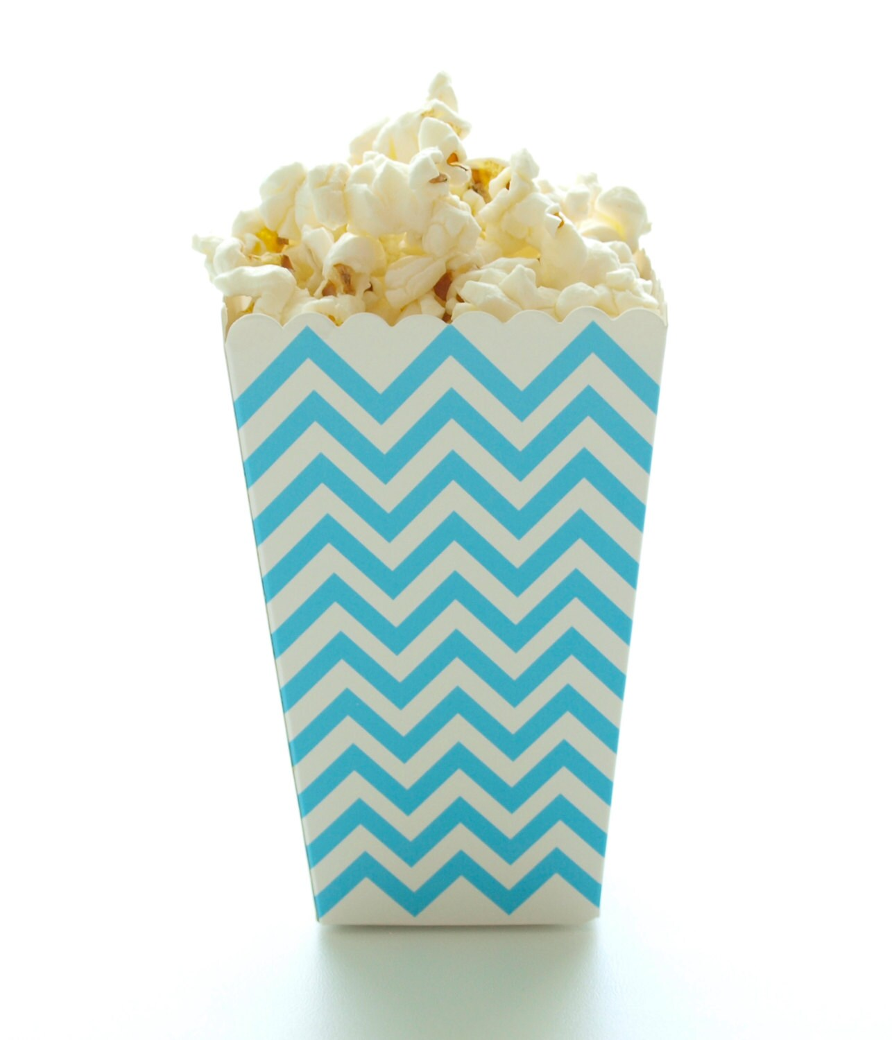 light blue popcorn boxes